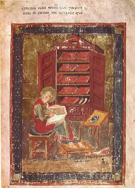 Folio 5r from the Codex Amiatinus (Florence, Biblioteca Medicea Laurenziana, MS Amiatinus 1)