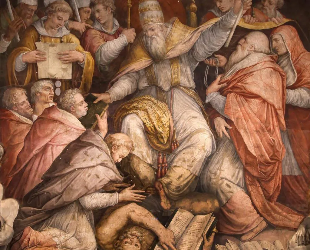 Giorgio Vasari Scomunica di Federico II da parte di Gregorio IX 1572